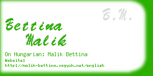 bettina malik business card